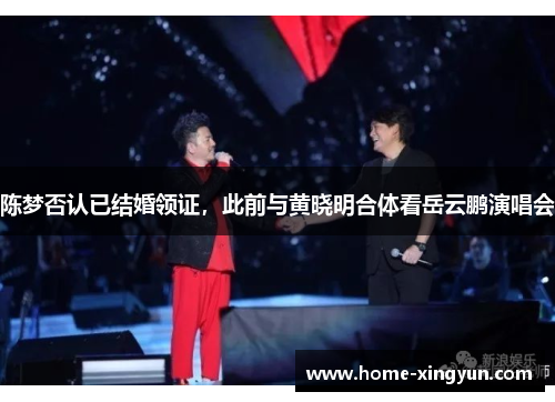 陈梦否认已结婚领证，此前与黄晓明合体看岳云鹏演唱会